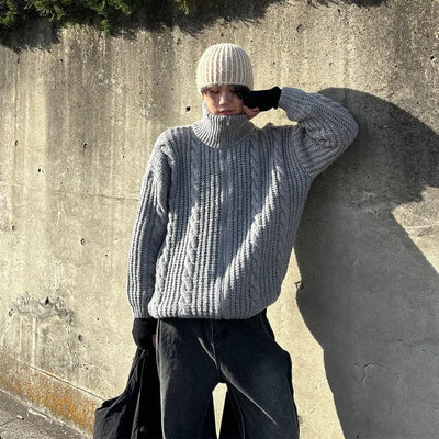 (Unisex) Warm Abel Cable Zip-Up