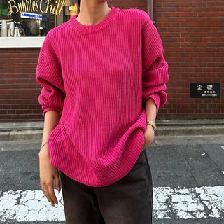 Oversized round knit