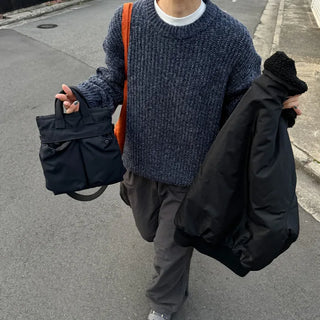 Melange Basic Round Knit