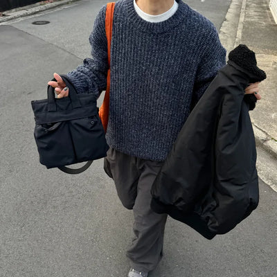 Melange Basic Round Knit