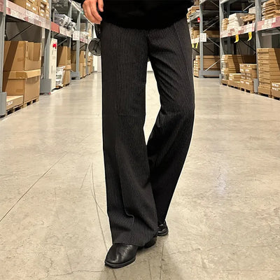 (Unisex) Striped Belted Slacks