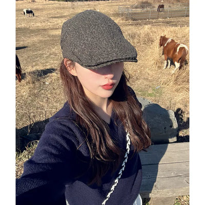 Leopard print hunting hat