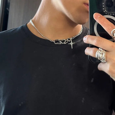 Cross chain necklace