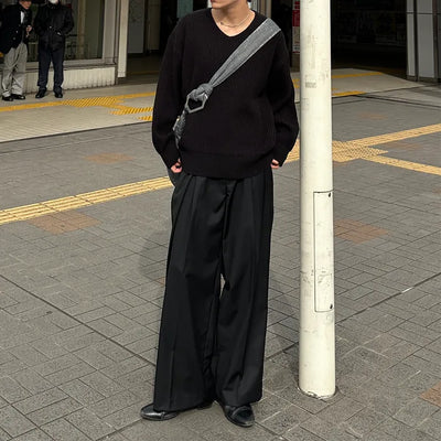 (Unisex) Piece Over Wide Slacks Piece Over Wide Slacks
