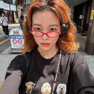 Colored oval glasses