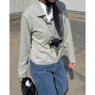 Dot cotton polo shirt