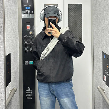 (Unisex) Casual Suede Jacket