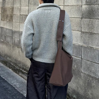 Suede Crack Square Cross Bag