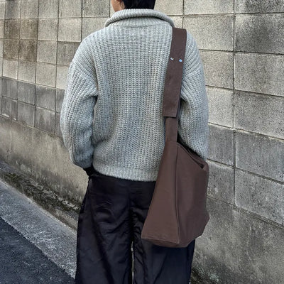 Suede Crack Square Cross Bag
