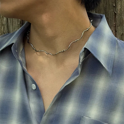 Wavy Ring Necklace