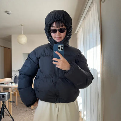 Big Hoodie String Padded Jacket