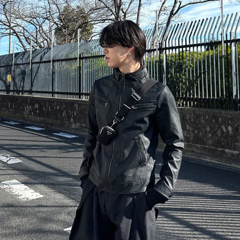 Vintage Y2K Vegan Leather Jacket