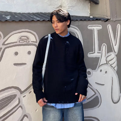 (Unisex) Damaged Comfort Knit