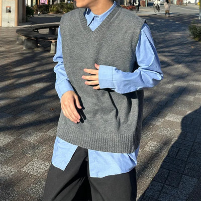 (Unisex) V-neck vest
