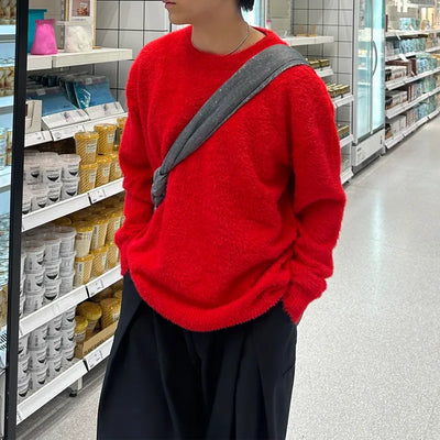 (Unisex) Shaggy Round Knit