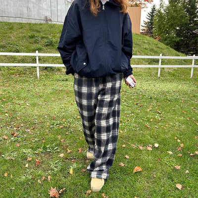 Checked Banding Pants
