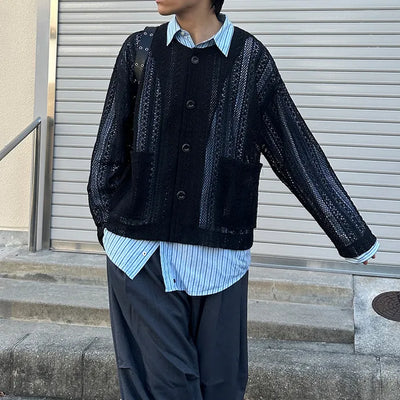 (Unisex) Retro Lace Cardigan