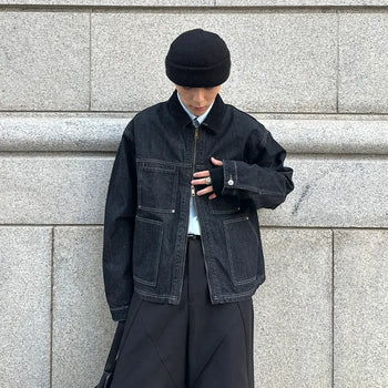Work denim double jacket
