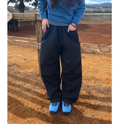 (Unisex) Snap Wide Two-Pleat Pants