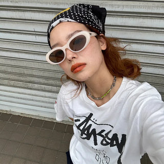 Pastel oval sunglasses