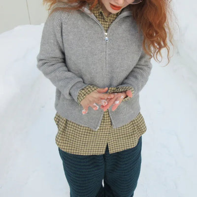Double zip-up knit