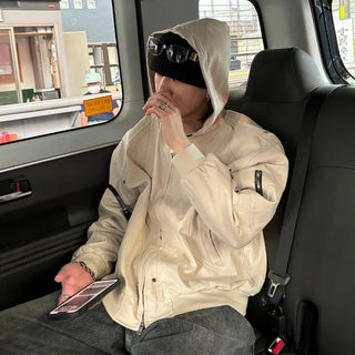 (Unisex) Zip-Up Hoodie Bomber Jacket