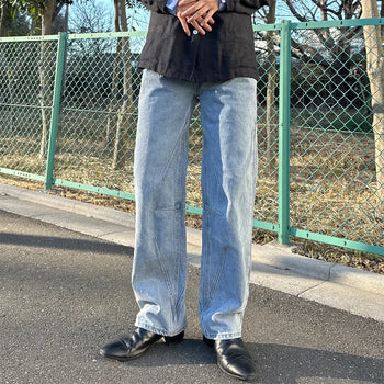 Wide Asymmetrical Seam Jeans