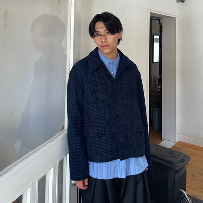 (Unisex) Mood Tweed Short Jacket