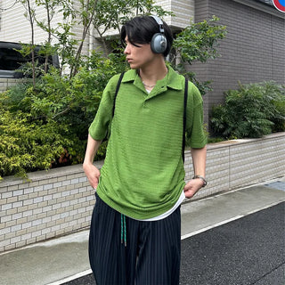 Modern casual mesh knit