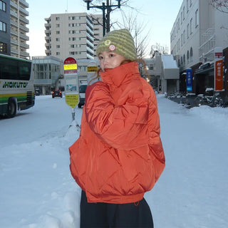 (Unisex) High-Neck Quilted Padded Jacket