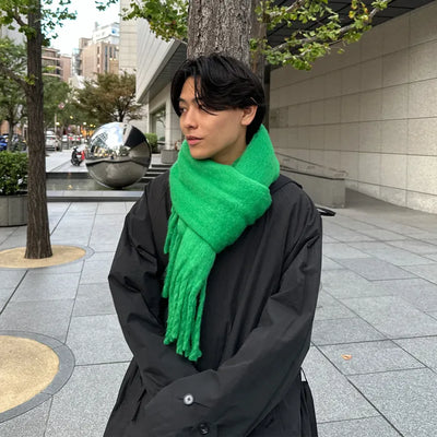 (Unisex) Plain Long Loop Scarf