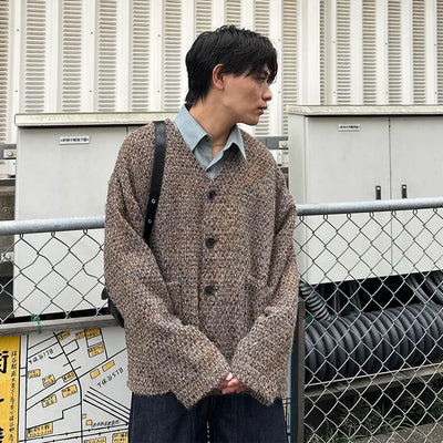 Melvin Wool Tweed Cardigan