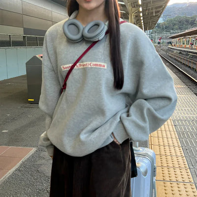 (Unisex) Front Taping Logo Sweatshirt