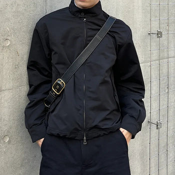 Cotton zip-up blouson