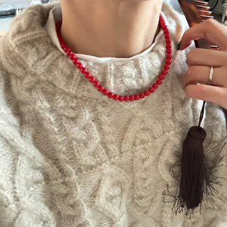 Red gemstone necklace