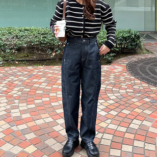 Non-washed denim pants