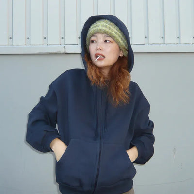(Unisex) Washable Hooded Zip-Up