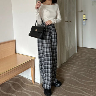 Checked Banding Pants