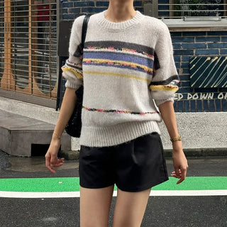 Multi-border color weaving knit