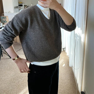 Alpaca V-neck knit
