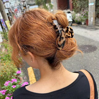 Leopard print hair clip