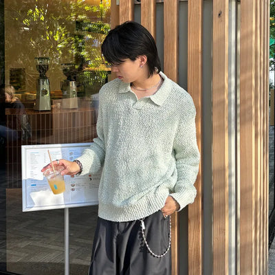 (Unisex) Bouclé Wool Collar Knitwear