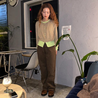 Peach skin cotton pants
