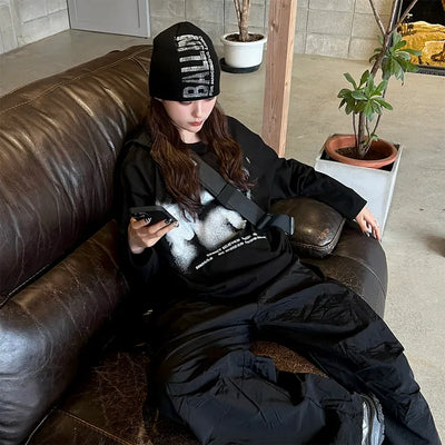 Lettering Graphic Beanie