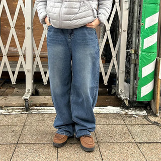 Washed Loose Fit Denim Pants