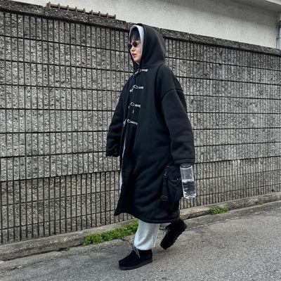 Hoodie Bomber Long Jacket
