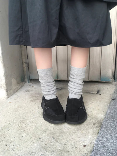 [4 colors] Wrinkle Knee Socks