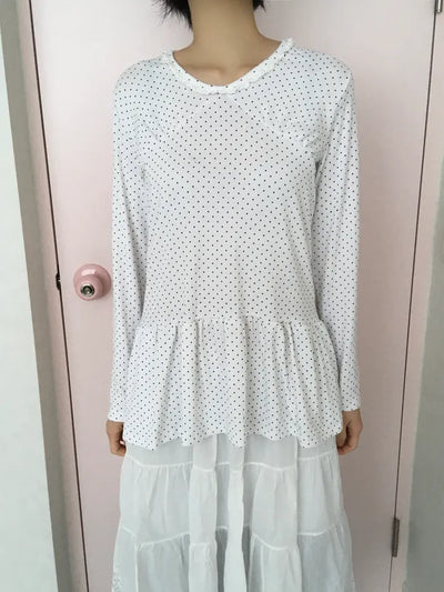 (3 colors) Lace polka dot dress