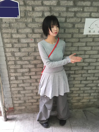 (3 colors) Pleated dress