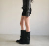 Classic Warmer Leather Half Boots